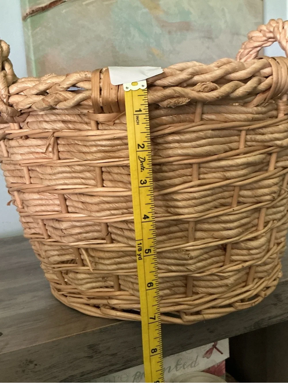 Natural Wicker Handled Basket - Neutral Tan